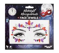 Moon Terror Bijoux pour le visage | Mascarade de minuit | Joyaux du corps du visage du festival, Maquillage SFX, Bijoux de tatouage temporaire, Maquillage à effets spéciaux, Rouge, Moyen