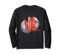 Moon Tomato Slice Fresh Juice Splash - Art Spatial surréaliste Manche Longue