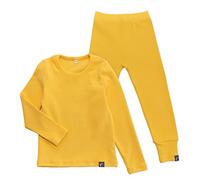 Moon Under the Bridge Pyjama à manches longues en coton doux et confortable pour garçons et filles, jaune, 6-12 Mois