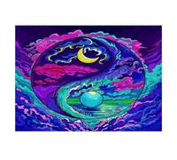 Moon Wave Cloud Puzzle, 1000 Pièces Jeu Détente pour Adultes | 52x38cm Carton, Exercice Mental, Découpe Précise, Amateurs De Puzzles, Réduction Du Stress