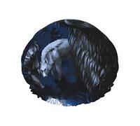 Moon Wolf Réutilisable Imperméable Lavable Réglable Convient Aux Femmes Toutes Les Longueurs De Cheveux Bonnet De Douche