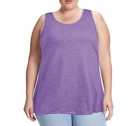 Moon Wood Debardeur Femme Cotont Grande Taille Caraco Debardeur Sport Été Tank Tops Col Rond Absorbant et Sèche Rapide Violet XL