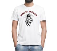 Moonai Anarchy Sons Series Horror New T-Shirt Classique Homme Col Rond Manches CourtesT-Shirt Classique Homme Col Rond Manches Courtes 2X-Large
