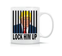 Moonai Anti Trump Lock Him Up Tasse à Thé à Café En Céramique Classique Blanc Noir Rose Magie 330ml