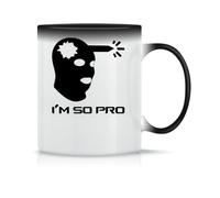 Moonai Im So Pro HeadShoot Counter Strike Graphic Tasse à Thé à Café En Céramique Classique Blanc Noir Rose Magie 330ml