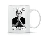 Moonai In Musk We Trust Tasse à Thé à Café En Céramique Classique Blanc Noir Rose Magie 330ml