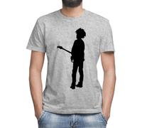 Moonai Robert Cure Smith T-Shirt Gris Classique Homme Col Rond Manches Courtes