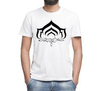 Moonai Warframe Lotus Black Logo Symbol T-Shirt Classique Homme Col Rond Manches CourtesT-Shirt Classique Homme Col Rond Manches Courtes Large