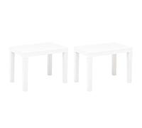 MOONAIRY Bancs de Jardin 2 pcs Blanc Plastique,Banc de Jardin,Banc de Jardin Exterieur,Banc de Jardinage,Banc d'Extérieur,Banc de Patio