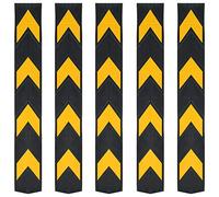 MOONAIRY Entreprise Industrie Signalétique Panneaux de Parking et de stationnement Cornière de Protection réfléchissante 5 pcs Caoutchouc 80 cm