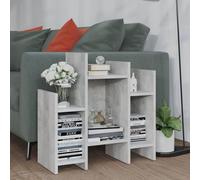 MOONAIRY Étagère pour chambre d'enfant, Étagère échelle, Étagère sur pied, Étagère murale, Étagère à dossiers, Étagère à DVD, Étagère à livres, gris béton, 60 x 26 x 60 cm, panneau de particules