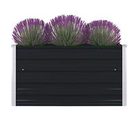 MOONAIRY Jardinière Jardinière de Jardin Jardinière d'extérieur Pot de Fleurs Balcon Jardinière Jardinière 100 x 100 x 45 cm Acier galvanisé Anthracite