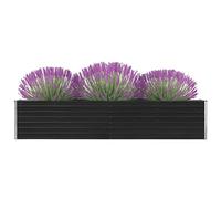 MOONAIRY Lit Surélevé Pot de Fleurs Bac à Plante Bac de Fleurs Jardinière Jardin Lit surélevé de Jardin Acier galvanisé 320x40x45 cm Anthracite