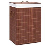 MOONAIRY Panier à Linge Bambou Marron 72 L,Panier à Linge,Panier Rangement,Corbeille a Linge,Paniere a Linge Sale