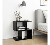 MOONAIRY Table de Chevet Table de Nuit Armoire de Chevet Armoire de Lit Table d'Appoint Meuble de Rangement Table de Chevet Noir 50x30x51,5 cm Aggloméré