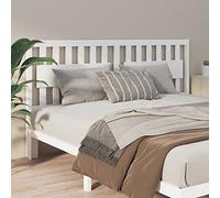 MOONAIRY Tête de lit Blanc 145,5x4x100 cm Bois Massif de pin GH,Tête de Lit,Tête de Cadre de Lit,Tête de Lit pour Adulte,Meuble de Chambre à Coucher