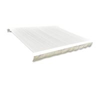 MOONAIRY Toile d'auvent pour Auvent de Jardin Auvent pour terrasse Store Banne Tissu d'auvent Toile Crème 4 x 3 m (Cadre Non Inclus)
