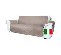 Moonange Housse de canapé 2 Places avec accoudoirs Assise 120 cm révolutionnaire, imperméable, réversible, antidérapante, pour canapé, Anti-Taches, Anti-Rayures, Chiens, Chats, Moderne, Taupe