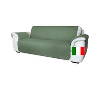 Moonange Housse de canapé 2 Places avec accoudoirs et Assise 120 cm. Imperméable, réversible, antidérapante, Relaxation, Anti-Taches, Anti-Rayures, Chiens, Chats, Moderne, Vert