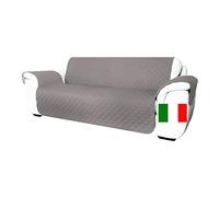 Moonange Housse de canapé 2 Places avec accoudoirset Assise 120 cm. Imperméable, réversible, antidérapante, Relaxation, Anti-Taches, Anti-Rayures, Chiens, Chats, Moderne, Taupe foncé