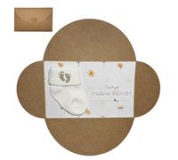 Moonbaby Annonce grossesse Floral Papi Mamie Tata Tonton Grands parents carte imprimée avec enveloppe et chaussette (Tonton)
