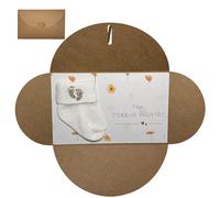 Moonbaby Annonce grossesse Floral Papi Mamie Tata Tonton Grands parents carte imprimée avec enveloppe et chaussette (Papi)