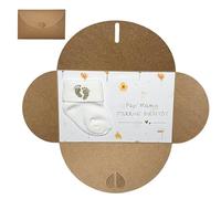 Moonbaby Annonce grossesse Floral Papi Mamie Tata Tonton Grands parents carte imprimée avec enveloppe et chaussette (Papi Mamie)