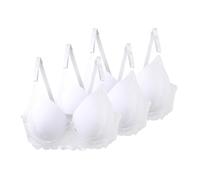 MOONBADI brassière Femme Blanc Bustier Sexy pour Femme en Dentelle Broderie Florale Coton Doux et Résistant Sexy Crop Top 100C