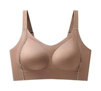 MOONBADI Brassiere Sport Femme Brun Soutien Gorge sans Armature Classiques Un Soutien et Un Effet remontant Soutiens-Gorge Classiques 85B