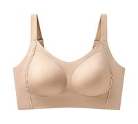 MOONBADI Brassiere Sport Femme Jaune Clair Soutien Gorge sans Armature Bustier Chic Anti-Affaissement Et Lissage Latéral Soutien Gorge Confort et Loisir 75D