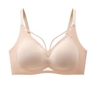 MOONBADI Soutiens Gorge de Sport Femme sans Armature Grande Taille Jaune Clair Coton Couverture Totale, Non Rembourré pour Pilates Yoga 85B