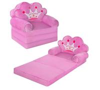 MOONBEEKI Canapé pliable pour enfants - Chaise princesse pliable pour tout-petits à partir de 18 mois - Canapé-lit pour enfants - Chaise longue pliable pour chambre à coucher (violet)