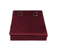 MOONDREAM DecibelControl™ Rideau Anti-Bruit 3en1 | Isolation Phonique | Thermique Hiver+Été | 100% Occultant | Technologie Brevetée | Fabrication UE | Velours | Oeillets | Rouge MC214 | 130L x 260H cm