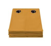 MOONDREAM DecibelControl™ Rideau Anti-Bruit 3en1 | Isolation Phonique | Thermique Hiver+Été | 100% Occultant | Technologie Brevetée | Fabrication UE | Velours | Oeillets | Jaune MC215 | 130L x 250H cm