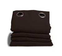 Moondream DecibelControl™ Rideau Anti-Bruit 3en1 | Isolation Phonique | Thermique Hiver+Été | 100% Occultant | Technologie Brevetée | Fabrication UE | Oeillets | Marron MC610 | 140L x 260H cm