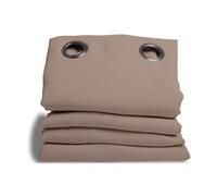 Moondream DecibelControl® Rideau Anti-Bruit 3en1 | Isolation Phonique | Thermique Hiver+Été | 100% Occultant | Technologie Brevetée | Fabrication UE | Oeillets | Beige MC8220 | 140L x 260H cm