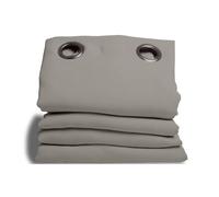 Moondream DecibelControl® Rideau Anti-Bruit 3en1 | Isolation Phonique | Thermique Hiver+Été | 100% Occultant | Technologie Brevetée | Fabrication UE | Oeillets | Gris MC704 | 140L x 260H cm