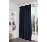 MOONDREAM DecibelControl™ Rideau Anti-Bruit 3en1 | Isolation Phonique | Thermique Hiver+Été | Occultant | Technologie Brevetée | Fabrication UE | Velours | Galon fronceur | Bleu MC412 | 130L x 260H cm