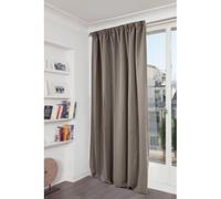 MOONDREAM DecibelControl™ Rideau Anti-Bruit 3en1 | Isolation Phonique | Thermique Hiver+Été | Occultant | Technologie Brevetée | Fabrication UE | Velours | Galon fronceur | Gris MC740 | 130L x 260H cm