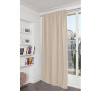 MOONDREAM DecibelControl™ Rideau Anti-Bruit 3en1 | Isolation Phonique | Thermique Hiver+Été | Occultant | Technologie Brevetée | Fabrication UE | Velours | Galon fronceur | Beige MC15 | 130L x 260H cm