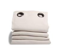 Moondream DecibelControl™ Rideau Séparateur Pièce Anti-Bruit 4en1 | Phonique | Thermique | Occultant | Isolant | Technologie Brevetée | Fabrication UE | Oeillets | Beige MC636 | 140L x 250H cm