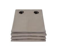 Moondream DecibelControl™ Rideau Séparateur Pièce Anti-Bruit 4en1 | Phonique | Thermique | Occultant | Technologie Brevetée | Fabrication UE | Velours | Oeillets | Gris MC740 | 135L x 250H cm