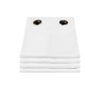 Moondream DecibelControl™ Rideau Séparateur Pièce Anti-Bruit 4en1 | Phonique | Thermique | Occultant | Technologie Brevetée | Fabrication UE | Velours | Oeillets | Blanc MC720 | 135L x 250H cm