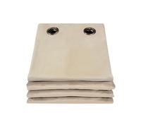 Moondream DecibelControl™ Rideau Séparateur Pièce Anti-Bruit 4en1 | Phonique | Thermique | Occultant | Technologie Brevetée | Fabrication UE | Velours | Oeillets | Beige MC15 | 135L x 250H cm