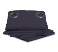 Moondream LumenControl™ Rideau Occultant | Protection Lumière+Soleil | Fabrication UE | Oeillets | Bleu MC412 | 140L x 260H cm