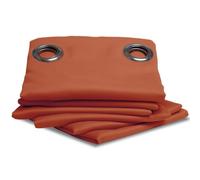 Moondream LumenControl™ Rideau Occultant | Protection Lumière+Soleil | Fabrication UE | Oeillets | Orange MC374 | 140L x 260H cm