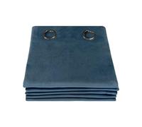 Moondream LumenControl™ Rideau Occultant Total | Protection Lumière+Soleil | 100% Opaque | Fabrication UE | Velours | Oeillets | Bleu MC56 | 130L x 250H cm