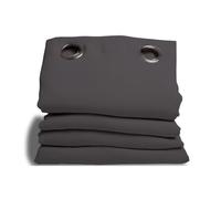 Moondream DecibelControl® Rideau Anti-Bruit 3en1 | Isolation Phonique | Thermique Hiver+Été | 100% Occultant | Technologie Brevetée | Fabrication UE | Oeillets | Gris MC732 | 140L x 260H cm