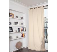 Moondream Rideau Anti-ondes Occultant Uni Beige - Coquille, en 130x260 cm, Finition Œillets - Fonctionne sur les Ondes Téléphones, Wifi, Bluetooth et Antennes Relais