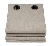 Moondream ThermActiv® Rideau Thermique Hiver+Été 2en1 | Isolant Anti-Chaleur et Anti-Froid | 100% Occultant | Technologie Brevetée | Fabrication UE | Oeillets | Beige MC632 | 130L x 250H cm